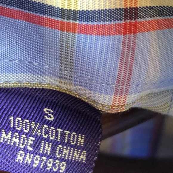 alan flusser plaid shirts for men size small - Picture 5 of 6